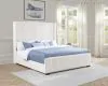 Coaster Fine Furniture 306051KE Natasha - Upholstered Eastern King Wingback Bed - Cream