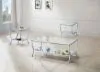 Coaster Fine Furniture 720338-S3 Saide - 3 Piece Glass Top Coffee And End Table Set - Chrome