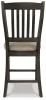 Ashley Furniture D736-124 Tyler Creek - Upholstered Barstool (Set of 2) - Black / Grayish Brown