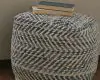 Ashley Furniture A1000445 Chevron - Pouf - Blue