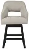 Ashley Furniture D380-724 Ashley Furniture D380-724 Tallenger - UPH Swivel Barstool (Set of 2) - Beige