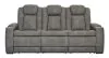 Ashley Furniture 2200415 Next-Gen Durapella - Power Reclining Sofa/Adj Headrest - Slate