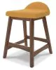 Ashley Furniture D615-424 Ashley Furniture D615-424 Lyncott - Upholstered Barstool (Set of 2) - Mustard / Brown