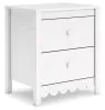 Ashley Furniture EB1810-292 Hallityn - Two Drawer Night Stand - White