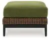 Ashley Furniture P572-814 Horizon Hall - Ottoman With Cushion - Brown / Green
