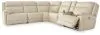 Ashley Furniture U13001S1 Ashley Furniture U13001S1 Double Deal - 6-Piece Power Reclining Sectional With Console - Almond
