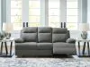 Ashley Furniture PC9140689 Ashley Furniture PC9140689 Side-Swipe - Reclining Sofa With Drop Down Table - Charcoal