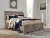 Ashley Furniture B733/31/36/46/77/74/98/92(2) Ashley Furniture B733/31/36/46/77/74/98/92(2) Lettner - 8 Pc. - Dresser, Mirror, Chest, Queen Sleigh Bed with 2 Storage Drawers, 2 Nightstands - Light Gray