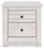 Ashley Furniture PCB1171-92 Makidern - Two Drawer Night Stand - Whitewash