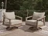 Ashley Furniture PCP428-821 Harmony Headlands - Swivel Lounge With Cushion - Natural / Gray