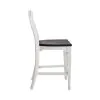 Liberty Furniture 417-C150024 Allyson Park - Counter Height Slat Back Chair - Wirebrushed White / Charcoal