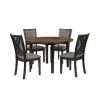 New Classic D4832B-48S-RND Potomac - 5 Piece Round Dining Set (Table & 4 Chairs) - Brown / Black