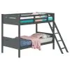CoasterEveryday 405051GRY Littleton - Wood Twin Over Twin Bunk Bed - Gray