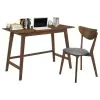 CoasterEssence 801095 Karri - 2 Piece Home Office Computer Desk And Chair Set - Walnut