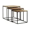 CoasterElevations 931182 Belcourt - 3 Piece Square Nesting Tables - Natural And Black
