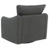 Coaster Fine Furniture 903393 Madia - Upholstered Sloped Arm Swivel Glider Chair - Charcoal