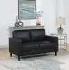 Coaster Fine Furniture 508362 Ruth - Upholstered Track Arm Loveseat - Black