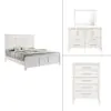 New Classic 00-677W-14C New Classic 00-677W-14C Andover - 6/6 Eastern King 4 Piece Bedroom Set (Bed & Dresser & Mirror & Chest) - White