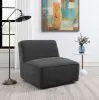 Coaster Fine Furniture 905713 Cobie - Upholstered Armless Swivel Chair - Dark Charcoal