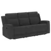 Coaster Fine Furniture 610284-S2 Brentwood - 2 Piece Upholstered Reclining Sofa Set - Dark Charcoal