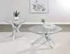 Coaster Fine Furniture 708128-S2 Kenzie - 2 Piece Round Coffee And End Table Set - Chrome