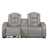 New Classic L3183A-25-LGY New Classic L3183A-25-LGY Breckenridge II - Console Loveseat With Dual Recliners - Light Gray