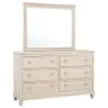 Coaster Fine Furniture 215923M Pembroke - 6-Drawer Bedroom Dresser With Mirror - Washed Oak