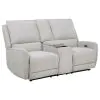 Coaster Fine Furniture 610521P-S2 Sylmar - 2 Piece Chenille Power Reclining Sofa Set - Dove Gray