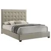 Coaster Fine Furniture 315911TANQ Medley - Genuine Leather Queen Panel Platform Bed - Tan