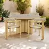 New Classic 60-G6201-D4C Sedona - 5 Piece Round Patio Dining Table With 4 Patio Chairs - Natural