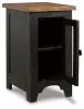 Ashley Furniture T468-7 Valebeck - Chair Side End Table - Black / Brown