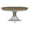 Liberty Furniture 652-DR-5PDS Liberty Furniture 652-DR-5PDS Farmhouse Reimagined - 5 Piece Pedestal Table Set - Antique White / Chestnut Tops