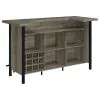 CoasterEssence 182105 Bellemore - Freestanding Home Bar Wine Cabinet - Gray Driftwood