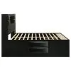 CoasterEssence 202701KE Briana - Wood Eastern King Storage Bookcase Bed - Black