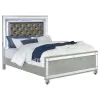CoasterEssence 223211Q Gunnison - Wood Queen LED Panel Bed - Silver Metallic