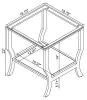 CoasterEssence 720337 Saide - Square Glass Top Side End Table - Chrome