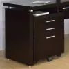 CoasterEveryday 800894 Skylar - 3-Drawer Home Office Mobile File Cabinet - Cappuccino