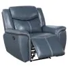 Coaster Fine Furniture 610273 Sloane - Upholstered Padded Arm Recliner Chair - Blue