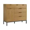 Intercon NP-BR-5406GC-NTO-C Newport - Gentleman's Chest - Natural Oak