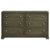 Coaster Fine Furniture 224933 Gran Park - 6-Drawer Dresser Cabinet - Dark Cocoa