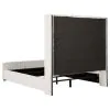 Coaster Fine Furniture 306051Q Natasha - Upholstered Queen Wingback Bed - Cream