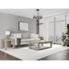 Riverside Furniture 91908 Wilde - Square Glass Top Side Table - Light Brown