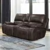 New Classic U093-25P2-CHG New Classic U093-25P2-CHG Brookings - Console Loveseat With Power Headrest & Footrest - Charcoal Gray