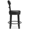 Ashley Furniture D546-624 Ashley Furniture D546-624 Valebeck - UPH Swivel Barstool  - Black