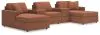 Ashley Furniture 92102S44 Ashley Furniture 92102S44 Modmax - 5-Piece Pit Sectional With Storage Consoles - Spice