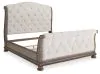 Ashley Furniture B944B4 Ardenfield - King Upholstered Sleigh Bed - Light Brown