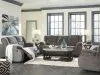 Ashley Furniture 98606/88/86/25 Ashley Furniture 98606/88/86/25 Tulen - 3 Pc. - Reclining Sofa, Loveseat, Rocker Recliner - Gray