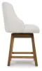 Ashley Furniture D974-324 Cabalynn - Upholstered Swivel Barstool (Set of 2) - Oatmeal / Light Brown