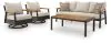 Ashley Furniture PCP513-081 Carmel Highlands - Sofa, Chairs, Table Set (Set of 4) - Dark Brown
