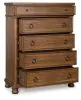 Ashley Furniture PCB824-46 Rowlenstown - Five Drawer Chest - Brown